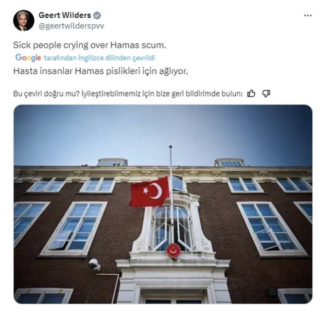 Geert Wilders Skandal Paylaşım