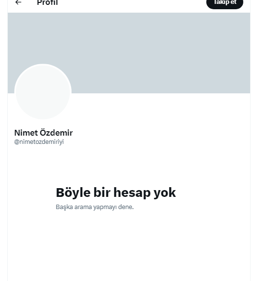 Nimt Özdemir Hesabını Kapatto