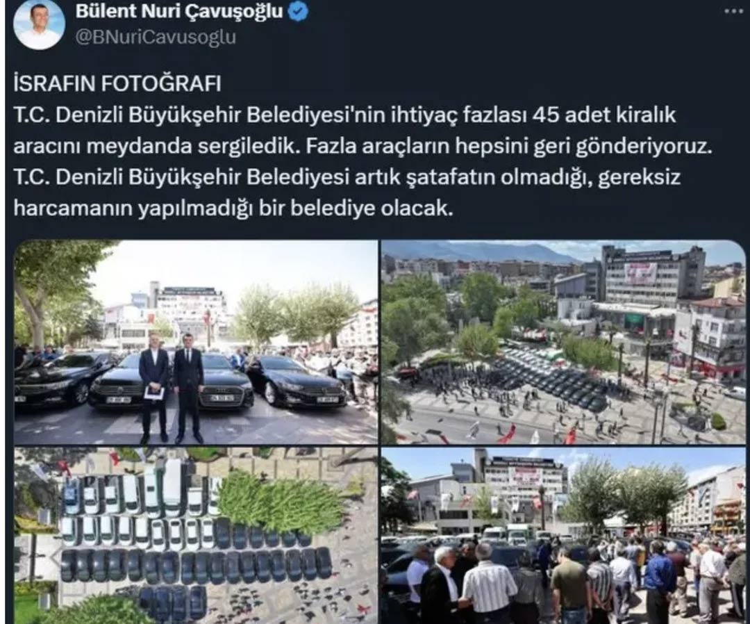 Ak Parti'den Chp'ye Geçen Belediyenin Yeni Başkanı Araçları Böyle Sergiledi2