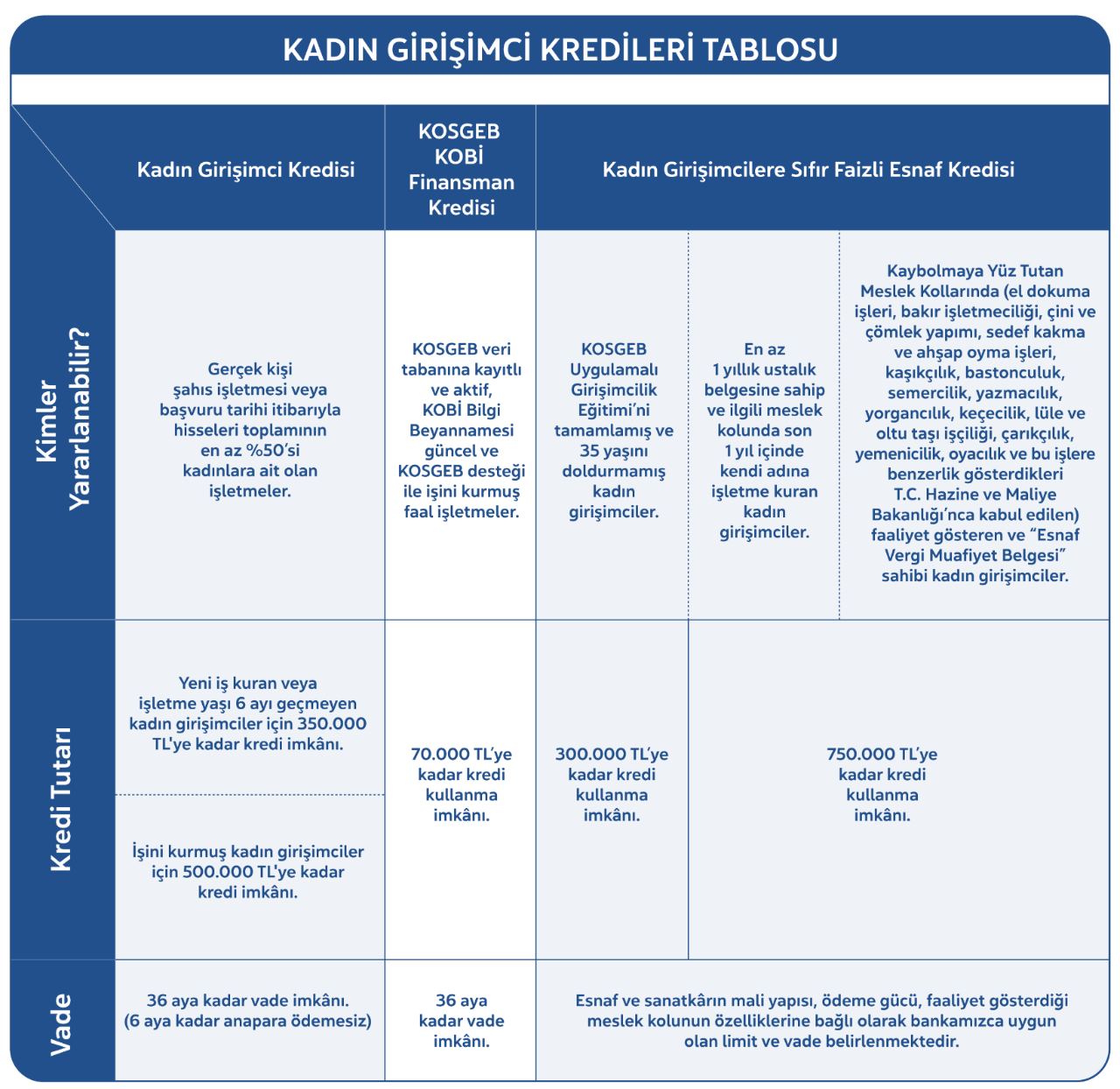 Kadin Girisimci Kredi Tablo Halkbank Ihityaç Kredisi