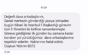 672882322ba7e coskun yildirim sms gorevden alma