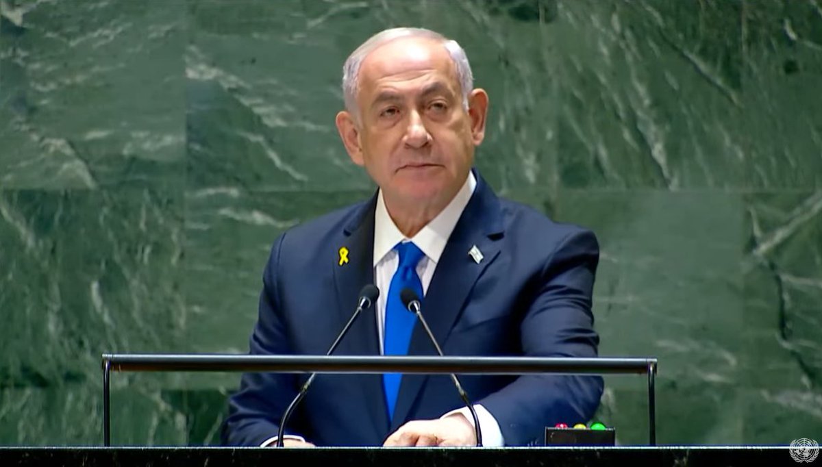 BM Genel Kurulu'nda tansiyon yükseldi: Netanyahu kürsüye çıktı, olanla