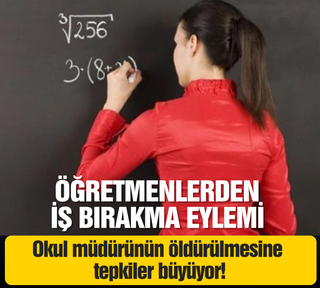 Okul müdürünün öldürülmesi sonrasında eğitimcilerden iş bırakma eylemi!