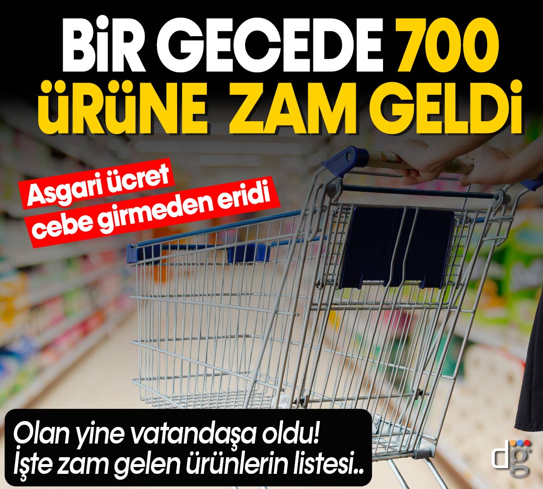 Bir gecede 700 ürünün fiyatı değişti! Bazı ürünlerin etiketi 70 lira b