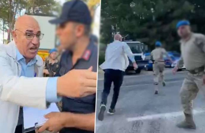 Akbelen'de akıl almaz olay: Jandarma kaçtı, CHP'li Mahmut Tanal kovaladı!