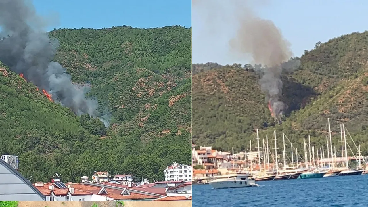 Marmaris'te korkutan yangın!