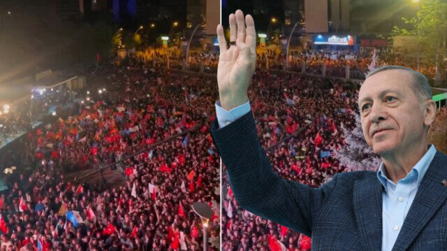 Erdoğan Ankara'da balkon konuşması yaptı! 'Birileri mutfakta, biz balkonda'