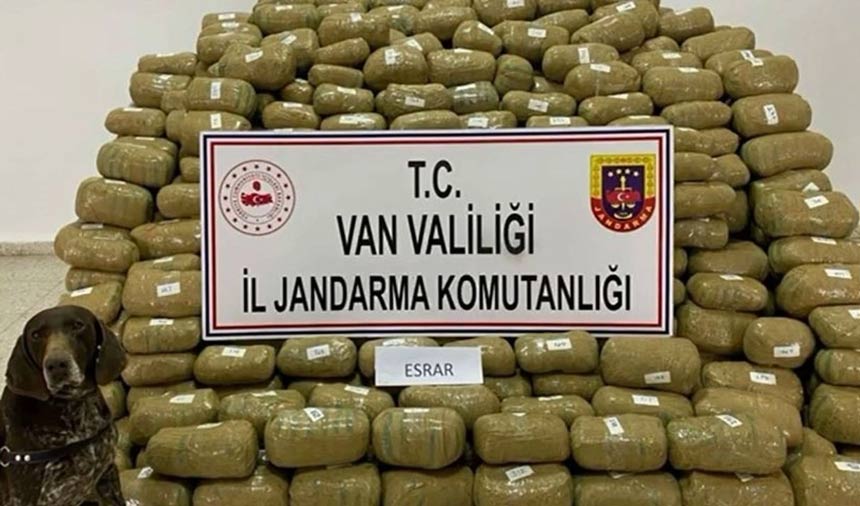 Van'da büyük operasyon! 1 tondan fazla uyuşturucu ele geçirildi