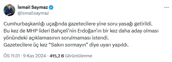 Cumhurbaşkanı Erdoğan'ın uçağında adaylık sorusu tartışması