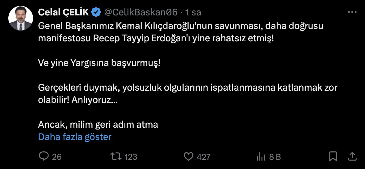 Kemal Kılıçdaroğlu dava açıklaması