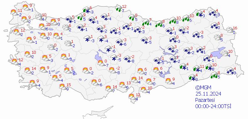 5 günlük hava durumu haritası