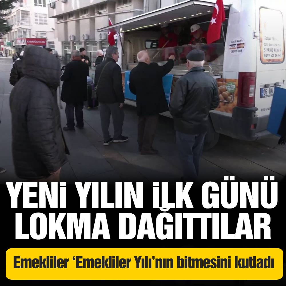 Emekliler “Emekliler Yılı”nın sona ermesini lokma dağıtarak kutladı